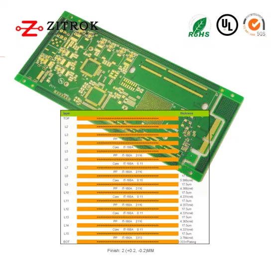 Scheda PCB mobile in rame pesante di Shenzhen con Enig su tutto il lato, 3u